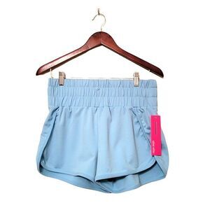 Shosho Womens Shorts Blue L High Waisted Short Shorts New